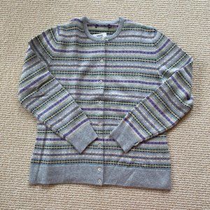 Lands End Gray Heather Fairisle